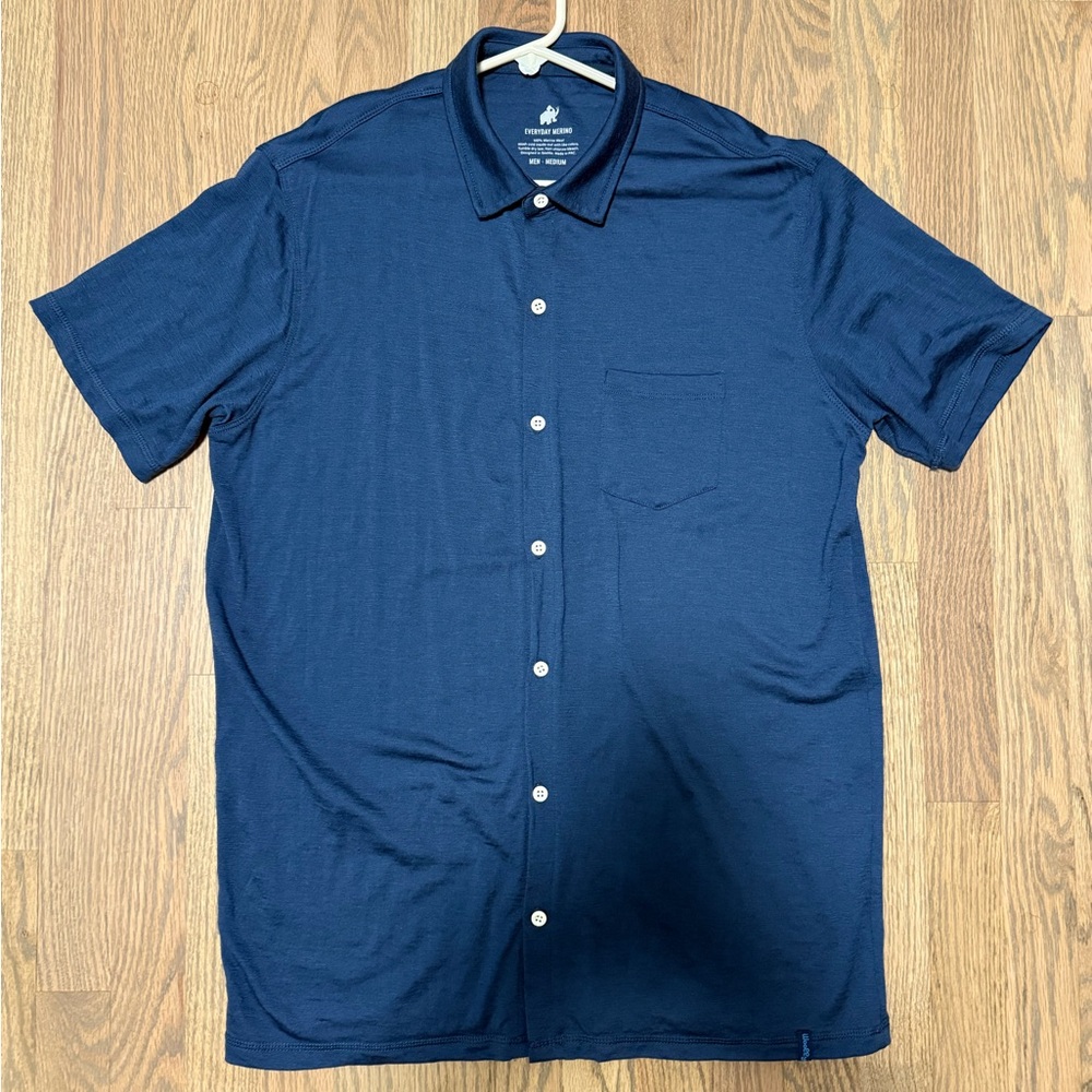 Woolly merino Navy Blue Short Sleeve